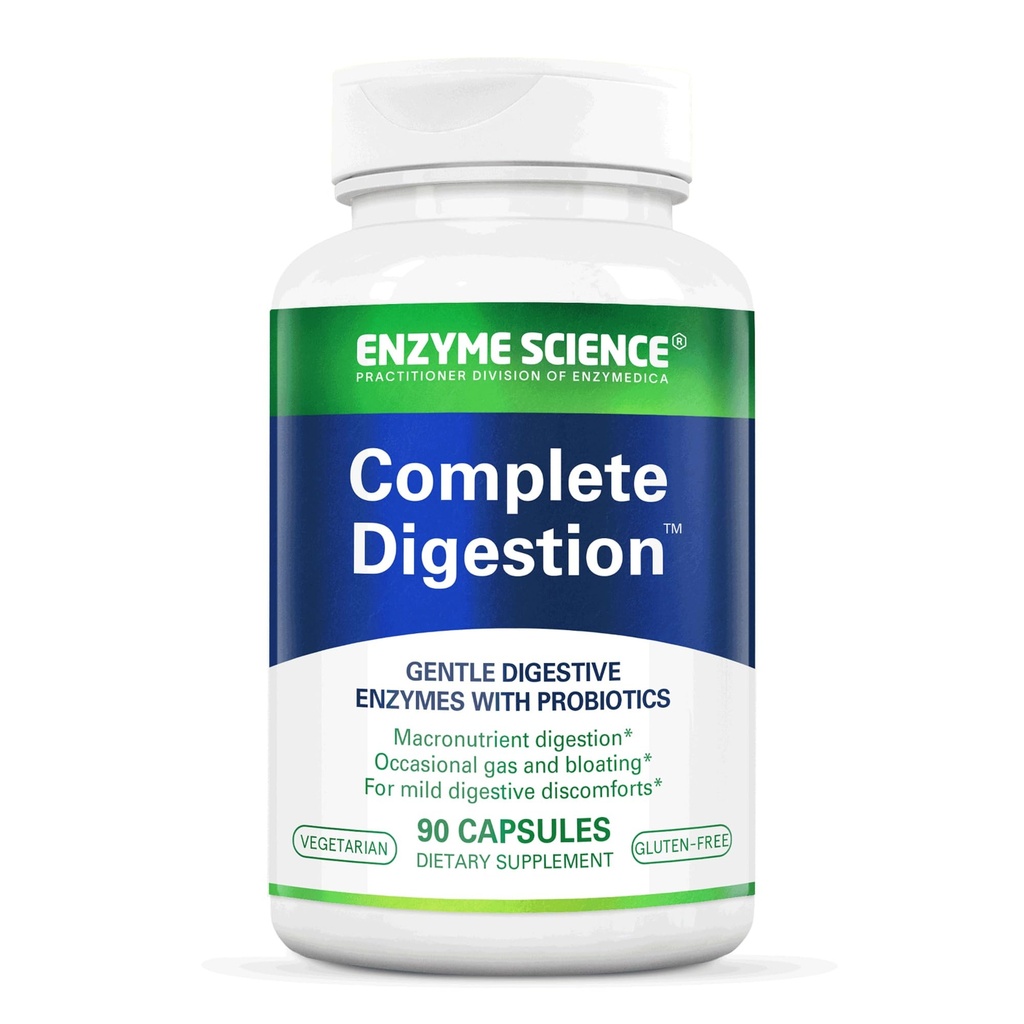 Enzym Wissenschaft - vollständige Verdauung, volle Unterstützung für Verdauungs-Gesundheit und Hilfe reduzieren Gas, Bloating, Verdauung und Unregelmäßigkeit mit 125 Billion CFU Probiotics, Vegetarisch, 90 Kapseln