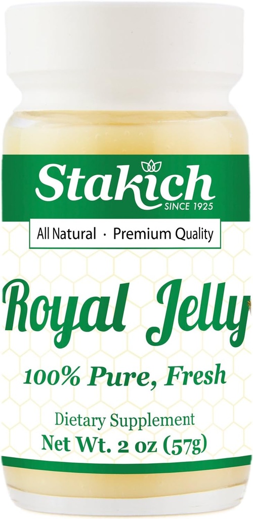 Stakich Fresh Royal Jelly - Pure, All Natural - No Adalékanyagok / Ízesítők / Tartósítószerek hozzáadott - 2 Ounce (57 Nagyi)