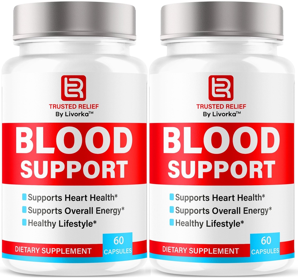 (2 csomag) Megbízható Relief Blood Support Capsules - Hivatalos TrustedRelief Blood Support Vitamin Pills, Natural Trusted Relief Advanced Premium Forma Wellness & Overal Health, 60 kapszula 2 hónapra