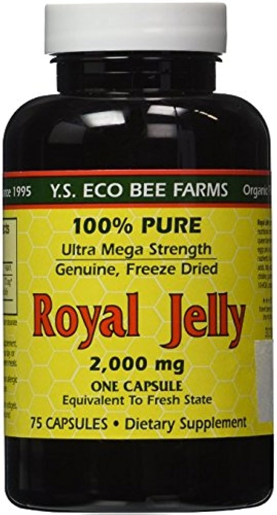 YS Eco Bee Farms Royal Jelly 2000 mg - 75 kapszula (2 db-os csomag)