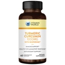 Vitamin World Turmeric Curcumin 1000mg, BioPerine Black Pepper Extract for Better Absorption, 95% Curcuminoids, Turmeric Supplement for Antioxidant & Joint Support, Glutenfrei, 60 Kapseln