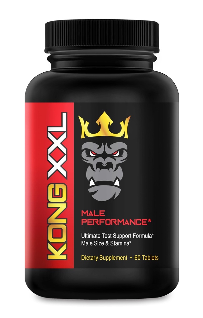 Kong XXL- Ultimate Male Performance und Erweiterung Pillen für Herren- Fügen Sie 3-6” in 60 Tagen- Verbesserte Größe, Antrieb, Stärke und Ausdauer - Boost Performance- 60 Tabletten