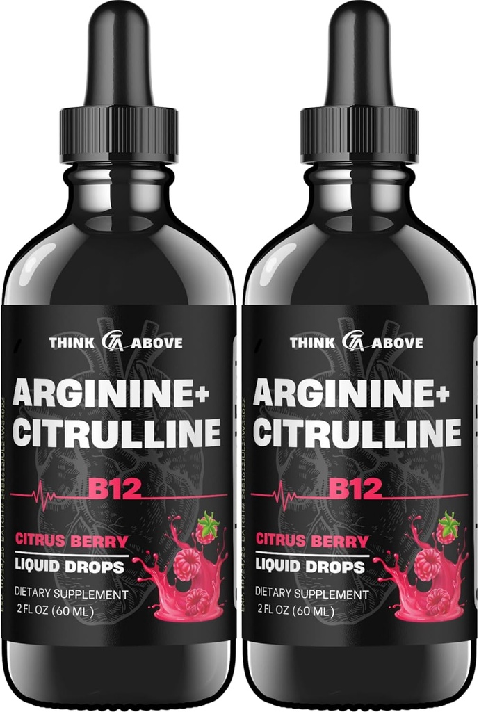 L- Arginine + L- Citrullin + B12 Folyékony cseppek, Citrus Berry Flavor, 2 fl oz, 2 x 2
