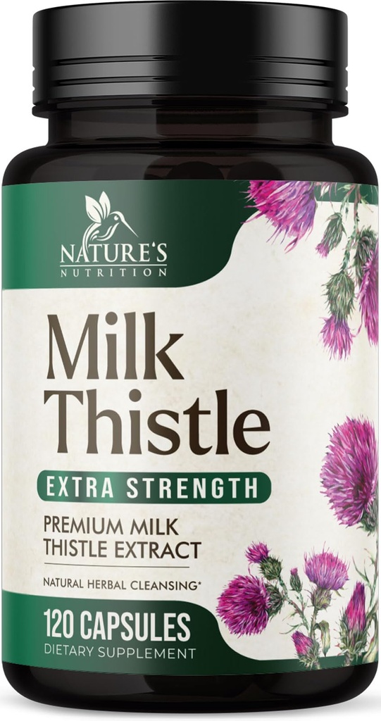 Milchdistel-Extrakt - Leberreiniger Detox & Repair Formula - Natürliche Milchdistel mit Silymarin Marianum & Dandelion Extrakt - Natürliche Kräuter-Lebensmittel-Gesundheitsergänzung - Made in USA - 120 Kapseln