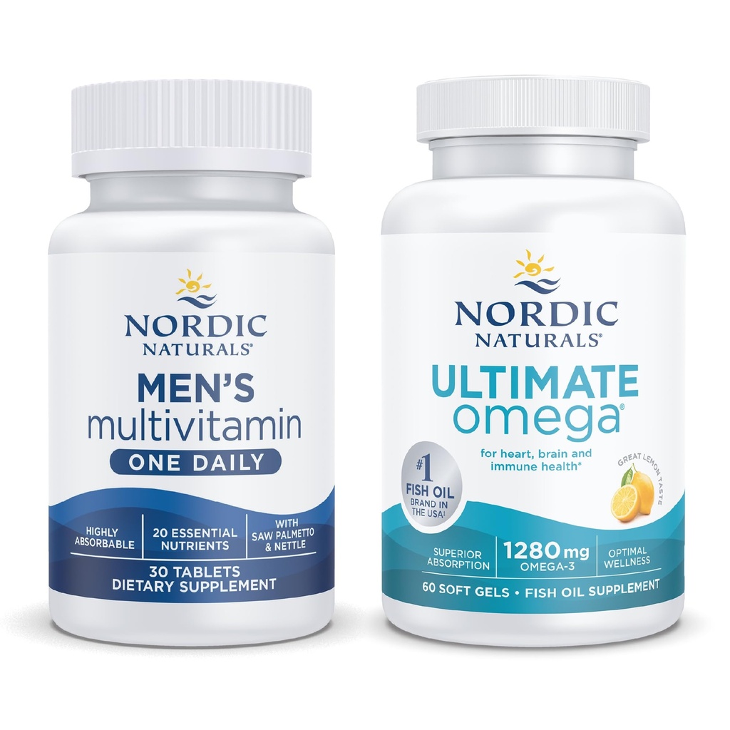 Nordic Naturals Starter Pack - Férfi Multivitamin Napi, Ultimate Omega
