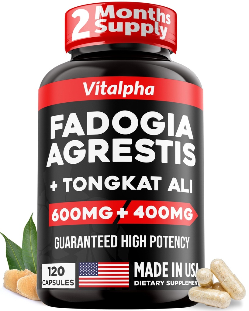 Ultra Concentrated 86.000mg Fadogia Agrestis Tongkat Ali Blend – 200:1 Tongkat Ali + 10:1 Fadogia Agrestis + Bioperine - Maximale Stärke Blend für sportliche Leistung & Muskelmasse - 120 V-Caps