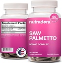 Saw Palmetto für Frauen - Natürliche DHT Blocker Haarwachstum Pillen Hergestellt mit Organic Saw Palmetto Extrakt Beeren unterstützt Hormonal Balance & Urinary Health Pure Saw Palmetto für Frauen Haarausfall| 60 Pillen