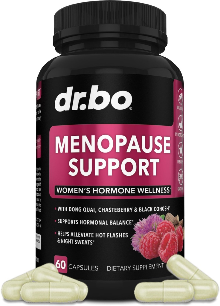 Menopause Ergänzungen für Frauen Unterstützung Pillen - Natürliche Menopause Relief für Hot Flashes, Nacht Sweats & Mood Swings mit Dong Quai, Chasteberry & Black Cohosh - Hormon Balance für Frauen Supplement