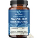 Magnézium-glicinát 500mg d.m. 124; magas abszorpciójú 124; izomrelaxáció, csont, szív, idegi, alvás és nyugalom támogatása nők és férfiak számára