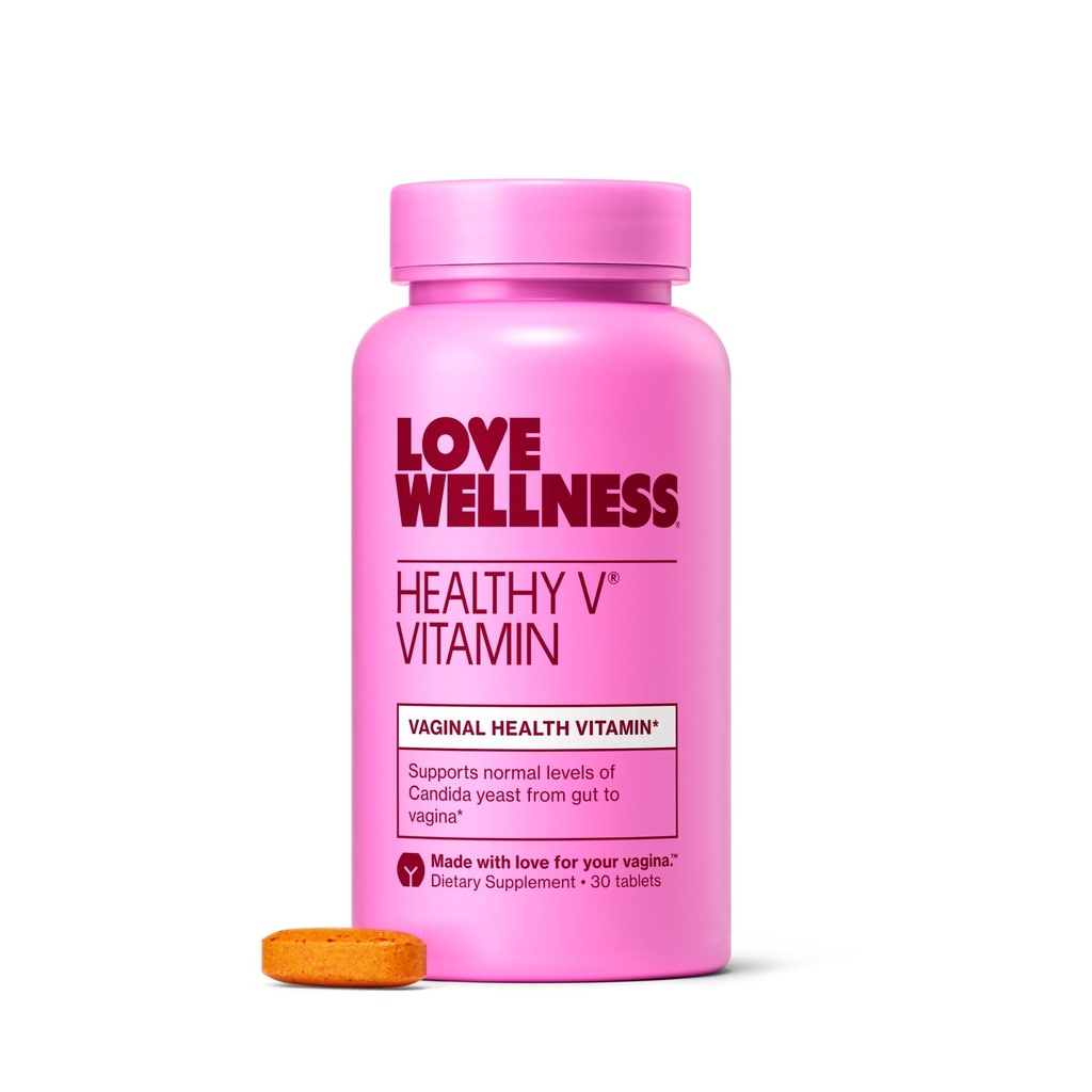 Liebe Wellness Gesundheit V Vitamin | Frauen Vaginal Health Supplement | pH Balance, Gut Gesundheit und Immununterstützung Ergänzung | Balance von Candida Yeast mit Kurkuma, Knoblauch & Kokosöl | 30 Count