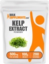 BulkSupplements.com Kelp kivonat por - Kelp kiegészítés, barna tengeri moszat kivonat, tengeri moszat por - glutén mentes, 500 mg / szerving, 100g (3.5 oz) (1-es csomag)