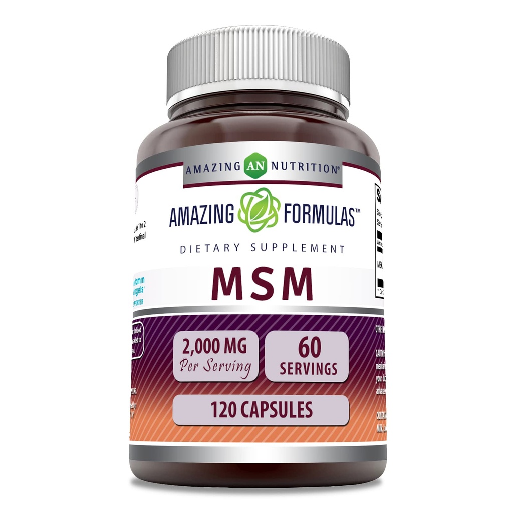 Amazing Formulas MSM (Metil-szulfonil-metán) Kiegészítő 124; 2000 Mg / Serving