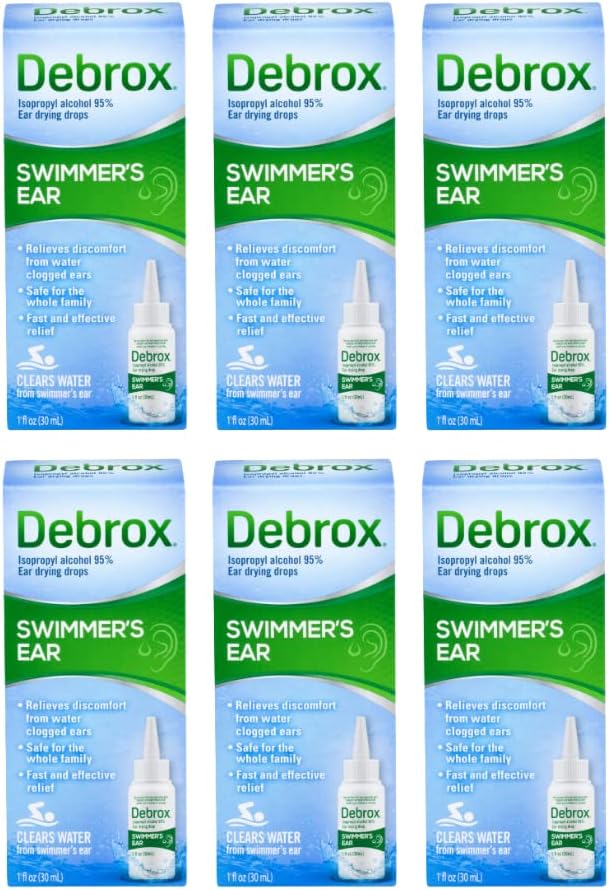 Debrox Swimmer 's Far Drying Drops for Recept & Kids, 1 Fl oz. (6 darabos csomagolás)