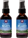 WishGarden Kräuter Schlafende Nächte Kräuter Schlafunterstützung + Serious Relaxer Natürliche entspannende Muskelergänzung (2-2oz Bundle)