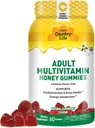 Country Life Adult Multivitamin Honey Gummies – Knochen, Herz- und Energieunterstützung – Non-GMO, Certified Gluten Free, Vegetarisch – Natürlich gesüßt – 60 Gummis