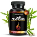 TRIO NUTRITION Hair Abundance | Natural Vitamin Supplement for Hair Growth, Strong Nails and Smooth Skin| Boosted with Collagen, Keratin, Zinc & Selenium | Biotin 10000mcg | 30 Day Supply