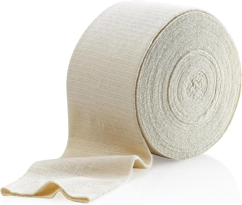 Elasztikus cső támogató köteg mérete F, 10M Box - természetes szín (4 "x 33 Feet) a nagy térd támogató köteg -Közepes-Nagy Tighh, Cotton Spandex