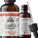Licorice Tincture, Organic Licorice Extract (Glycyrrhiza Glabra) Dried Root, Herbal Supplement, Non-GMO in Cold-Pressed Organic Vegetable Glycerin 2 oz, 670 mg