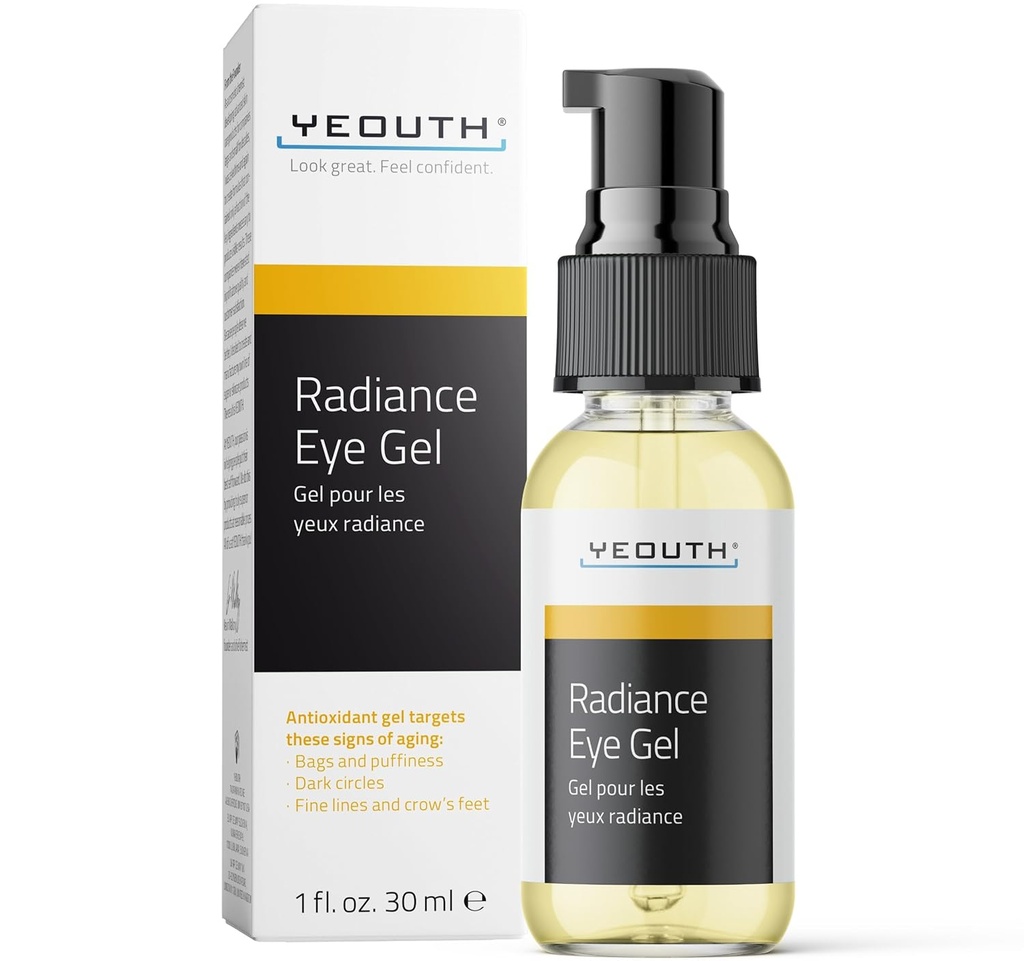 YEOUTH Under Eye Gel mit Hyaluronsäure, Hautpflege Targets Die Erscheinung von Puffiness, Dark Circles & Under Eye Bags, Revitalizing Hydrating Skincare 1oz
