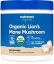 Nutricost Organic Lion 's Mane Gomba por 4oz - Certified USDA Organic