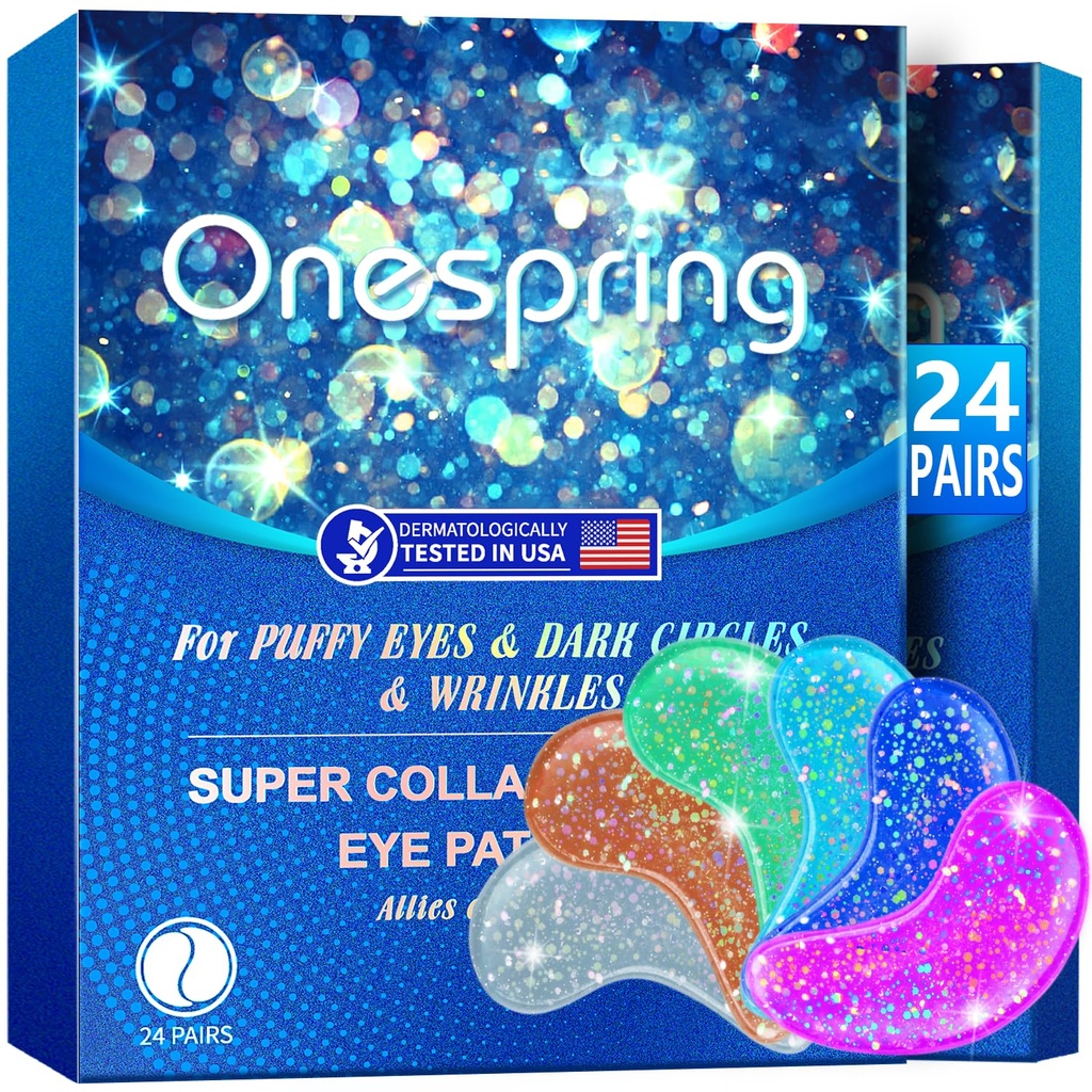 Eye Gel Pads (24 pár) - A szem Patches Puffy Eyes, ráncok, Sötét Circles, Természetes Collagen Eye Gels, A szem Mask Patches Face to Soothe Puffiness, Szemzsák