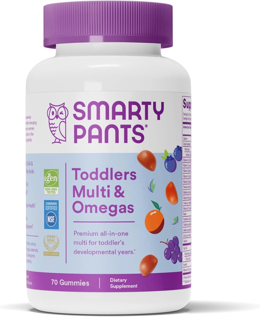 Omega 3 halolaj (EPA / DHA), D3-vitamin, C, B12-vitamin, B6, A, K & Cink, biotin, béta-karotin, glutén mentes, három gyümölcsízű, 70 gróf (23 napos ellátás)