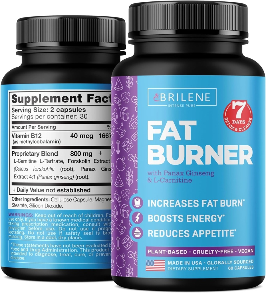 Gewichtsverlust Pillen für Frauen - Made in USA - Natürliche Appetit Suppressant & Stoffwechsel Booster - Fat Burners mit L-Carnitin zu verlieren Gewicht schnell - 60 Kapseln