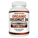 Arazo Nutrition Organic Coconut Oil 2000 MG - 100% Extra szűz finomítatlan hideg nyomás a testtömeg-támogatás, bőr, haj, köröm - 120 Softgel kapszula
