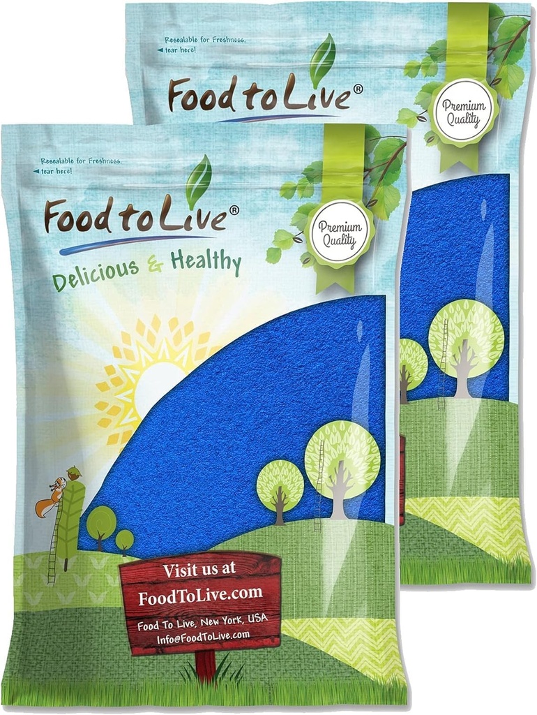 Lebensmittel zu leben Blue Spirulina Pulver, 12 Pfund — Pure Raw Blue-Green Algae Extrakt, Kosher, Vegan, Non-Irradiated, Rich in Phycocyanin, Great for Juices, Smoothies, Shakes, Drinks und Food Coloring