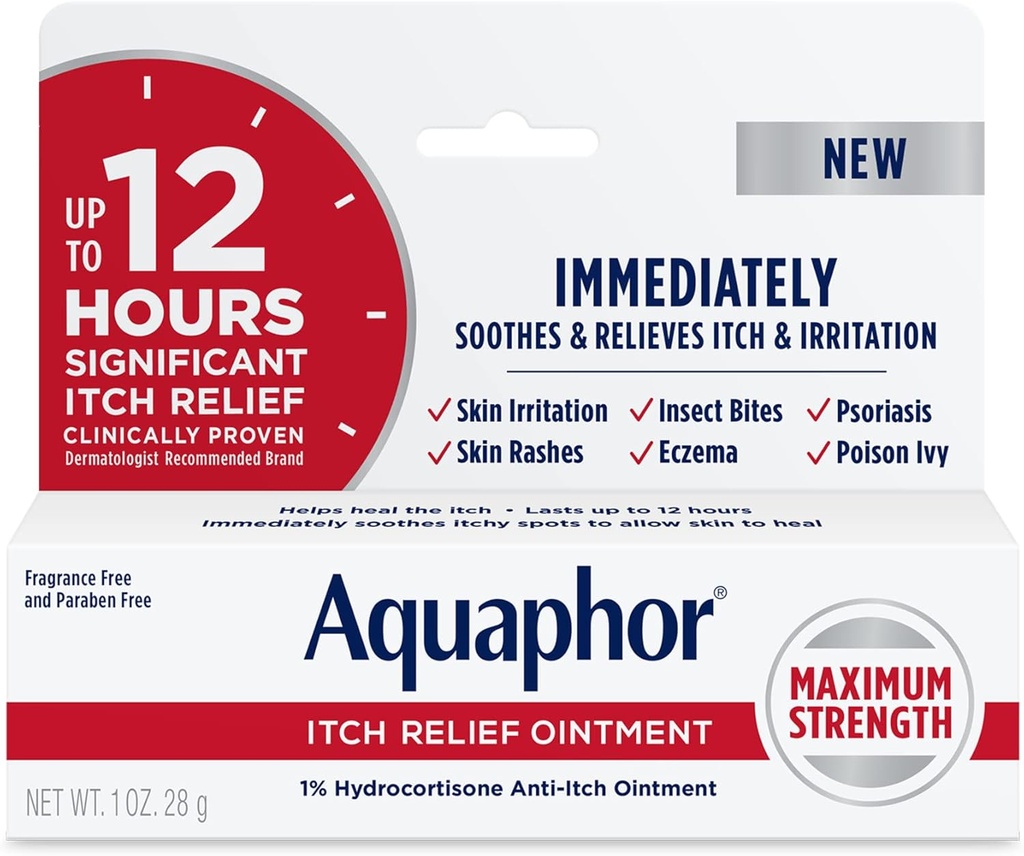 Aquaphor, Itch Relief Ointment 1% hidrokortizon, 1 Ounce