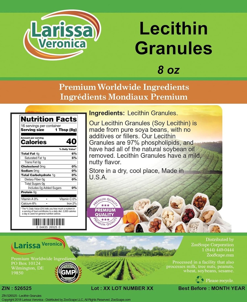 Lecitin granulátum (8 oz, ZIN: 526525) - 3 csomag