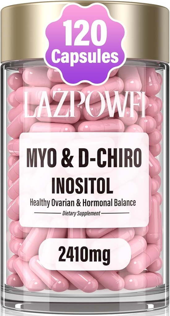 Inositol Supplement - Myo-Inositol und D-Chiro Inositol Plus Folat und Vitamin D - Gesundes Hormon Balance & Gesunde Ovarian Unterstützung für Frauen Ideal 40:1 Ratio-009