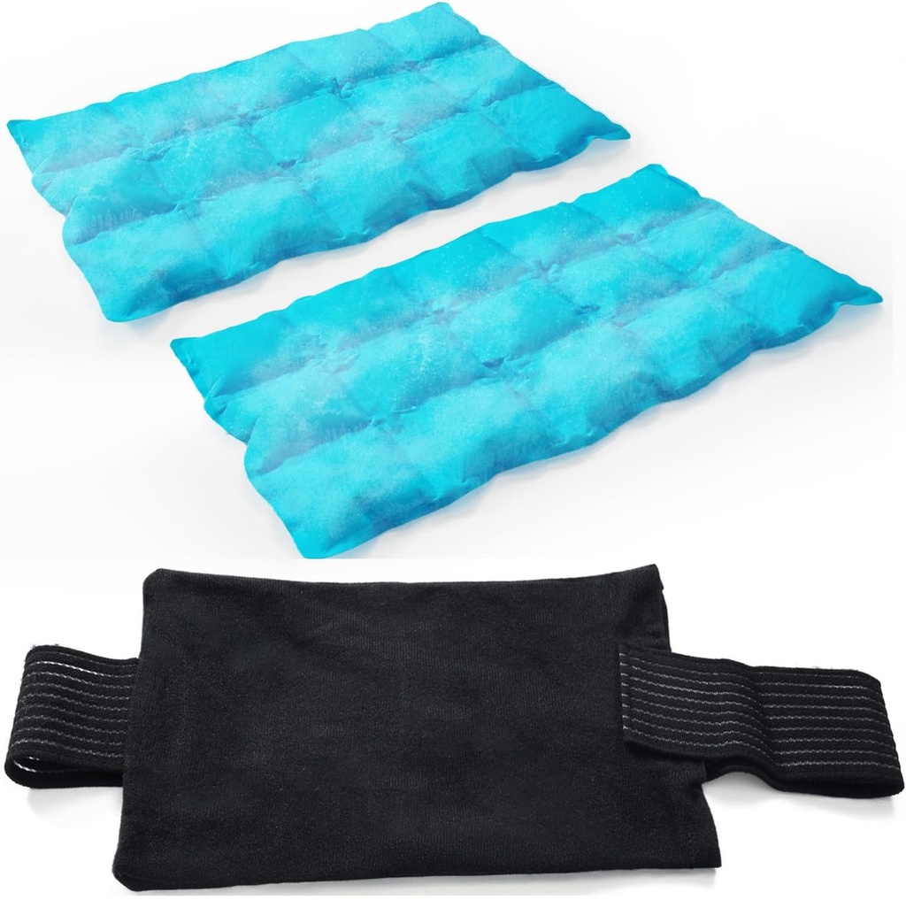 2 Ice Packs für Verletzungen Wiederverwendbare, kalte und heiße Packs für Verletzungen, Gelenkschmerzen, Muskeln Soreness und Körperentzündung, einstellbare Ice Packs Wraps für Knie, Rücken, Schultern, Arme und Beine