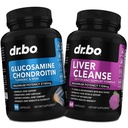 Glucosamine Chondroitin MSM Turmeric & Liver Cleanse Detox - Joint Health Supplement Knee Bone Joints, Live Cleanse Detox Support - Joint Support Pills Glucosamine Sulfate Capsolutions