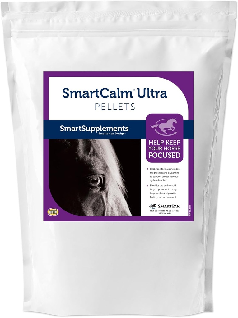SmartSolid Ultra Pellets d.m. 124; Calming Horse Supplements n.e.124; No Addited Herbs or Sugar d.m. 124; Equine Supplement d.m. 124; Helps Minimize Extensive Skittimentness 124; 56 Servings n.e.124; 7,5 lb Bag