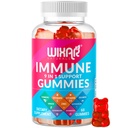 9 in 1 Immuntámogató gumik Elderberry, C-vitamin & D, Cink, Turmic, Ginger, Echinacea, Astragalus & Sea Moss immunitás kiegészítés - 60 Gumies