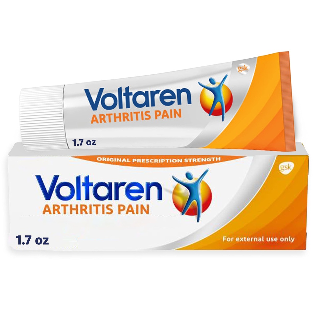 Voltaren Arthritis Schmerzgel für leistungsfähige topische Arthritis Schmerzlinderung mit Diclofenac, keine Verschreibung erforderlich - 1,7 oz/50 g Tube
