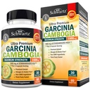 Garcinia Cambogia testsúlycsökkentő tabletták - Maximális hatáserősség étvágycsökkentő és zsírégető férfiak és nők számára - 1600mg természetes kivonat & 960mg HCA - Metabolizmus booster & Carb Blocker kapszula - 60Ct