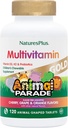 NaturesPlus Animal Parade Gold Children 's Multivitamin - Assorted Cherry, Orange & Grape Flavor - 120 Animal- Formuled Chewable Tablets, Pack of 3 - Vegan, Gluten Free - 180 Total Servings