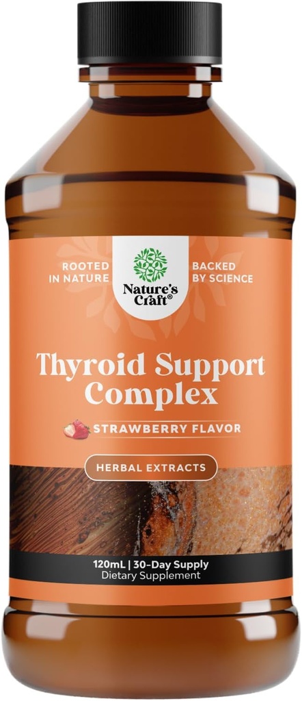 Hohe Absorptions-Thyroid-Unterstützung - Vegan Flüssige Jodine Ergänzungen für Schilddrüse Unterstützung für Frauen und Männer mit Myo-Inositol Selenium und Stinging Nettle für verbesserte Energie und Fokus