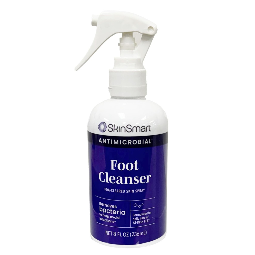 SkinSmart Daily Foot Cleanser at-Risk Feet, Eltávolítja bacteria, hogy segítsen elkerülni fertőzések, 8 uncia Spray