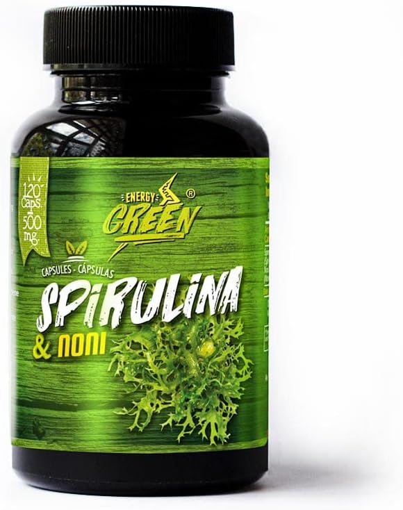 ANDES HEALTHY · FUSTAINABLE · FAIR Spirulin és Noni Capsules - Food with High Nutritional Content and Increases Resistance - Yahr 124; 120 Pills - Vegan Capsules - Non GMO - Gluten Free