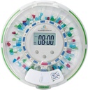Automatische Pillenspender mit Sicherheitsschloss, Blitzlicht, Sound, Alarm, 28-Day Elektronischer Medikamentenspender für Vitamine und Tablets bis 6 Mal/Tag, einfache Leseanzeige, Klarer Deckel