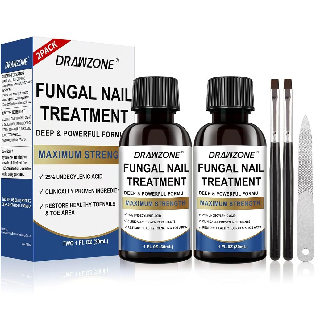 Toenail Pilz Behandlung Extra Stärke mit 25% Undecylensäure, Ingrown-Toenail-Behandlung, Nagelreparatur, Pilz Nagelbehandlung, gelbe Zehennail, Geschädigte Nails Fußpilz Behandlung extra Stärke