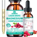 Cortisol Detox für Damen und Herren w. Super Calm 16-in-1 Magnesium, Theanin, Ashwagandha, St Johns Wort, Lemon Balm, Cortisol Wellness Flüssigkeitstropfen für Balanced Cortisol, Harmone Balanced & Relaxation