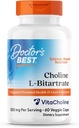 Doktor legjobb kolin L- bitartarát (VitaColine), Támogatja a Prenatal Health & Máj funkció, Non-GMO, Gluten Free, Soy Free, Vegan 60 Veggie Caps