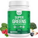 Nested Naturals Super Greens Daily Superfood Powder - Certified USDA Organic Green Powder w/20+ Whole Foods, Spirulina Powder, Wheat & Barley Grass - Probiotics, Fiber & Enzymes - Original Flavor, 60