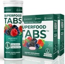 Superfood Tabs Superfoods Company Detox Cleanse Drink - Nahrungsergänzung für Damen und Herren - Unterstützt gesundes Gewicht, Verdauungsmedizin, Cravings & Bloating Relief - Gemischte Berry Flavor [60 Tabletten]