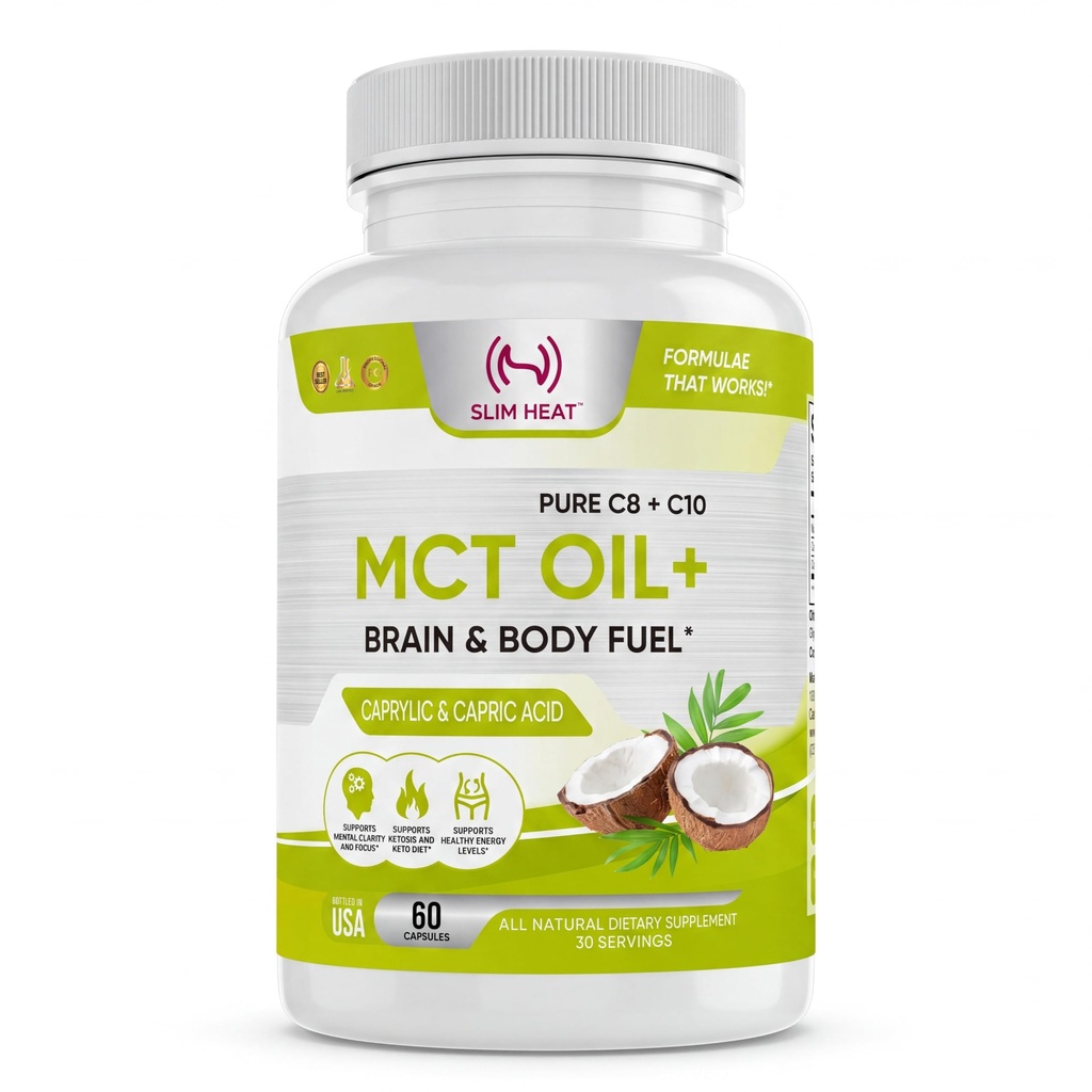 Keto MCT Oil kapszula C8 & C10 - Gyors hatású ketosis agy és test üzemanyag nők és férfiak - minden természetes, nem-GMO, Készült az USA-ban (1- hónap ellátás)