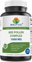 Rövid étel Bee Pollen Complex 1000 mg 120 tabletta - Bee Pollen, Bee Propolis, & Royal Jelly Powder